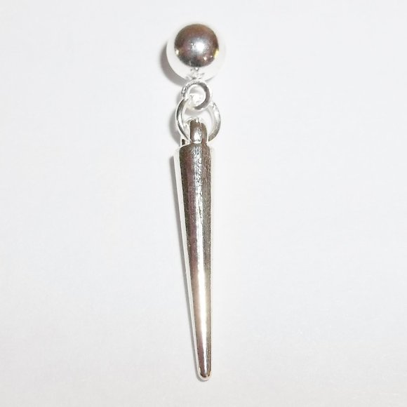 wvluckygirl Other - One Spike Earring Unisex Men's Jewelry Post Single Piercing Silver NWT Gift 5323